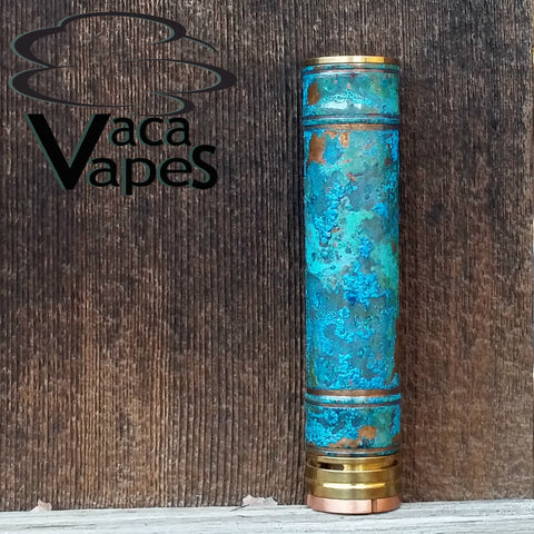 One of a Kind Forced Patina 18650 Copper Vertex Mod #567