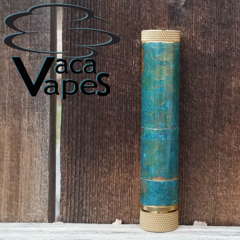 One of a Kind Forced Patina  18650 Brass King V2 Mod Clone #561
