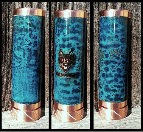 One of a Kind Forced Patina 26650 Fat Snow Wolf Mechanical Mod Clone #363