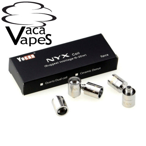 Pack of 5 Replacement Ceramic Donut Coils for the YoCan NYX INCLUDES CAPS